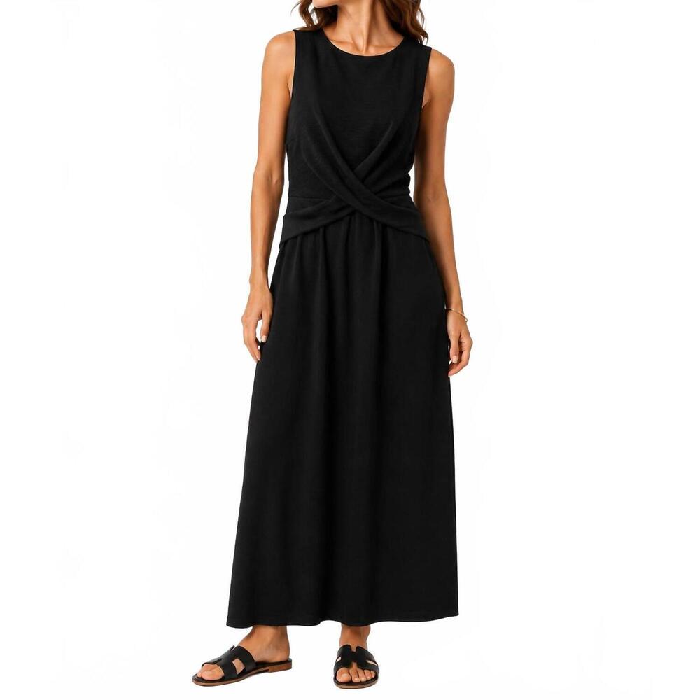 NEW KLD. SIGNATURE twist and shout maxi dress in black